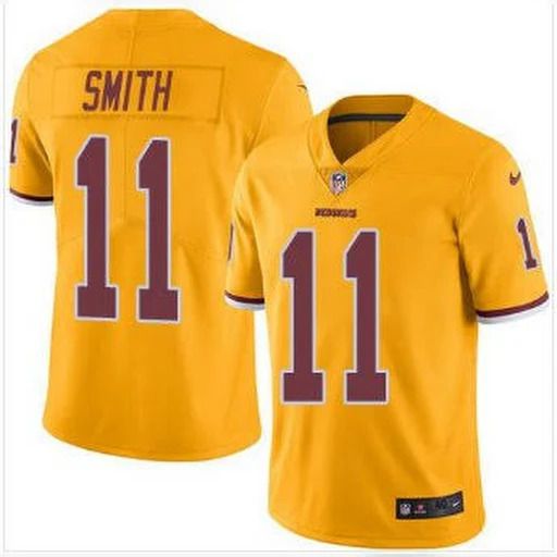 Men Washington Redskins 11 Alex Smith Nike Yellow Vapor Limited NFL Jersey